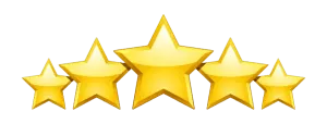 5 Star Rating 3D Transparent PNG